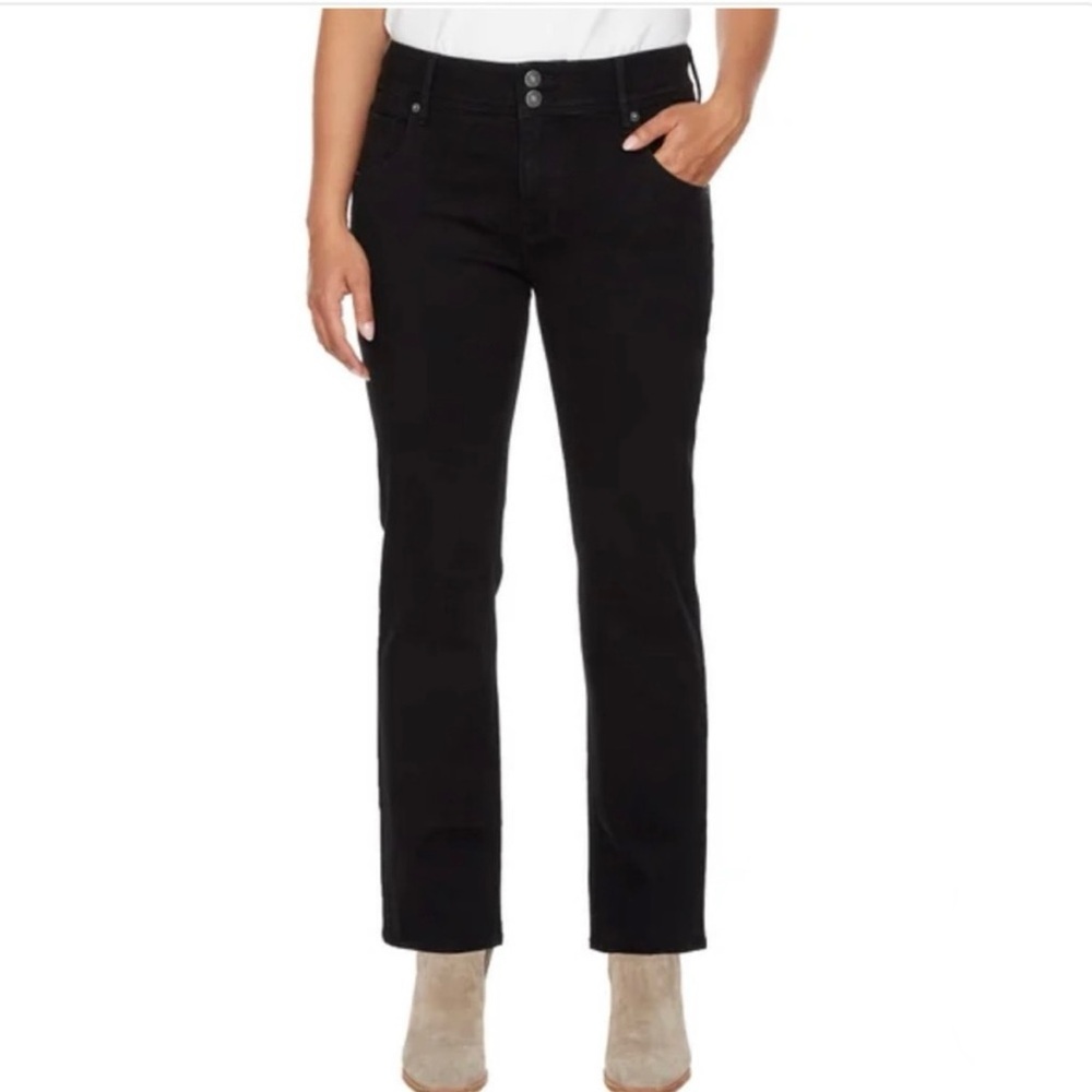 HUDSON Black Slim Straight Leg High Rise Jeans Stretch Denim Pants 12